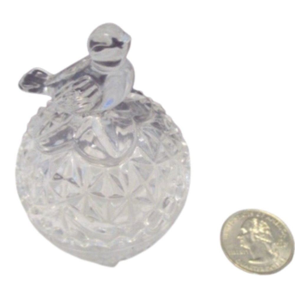 Vint. Hofbauer Lead Crystal Trinket Box, Hofbauer Germany Glass Trinket Ring Box